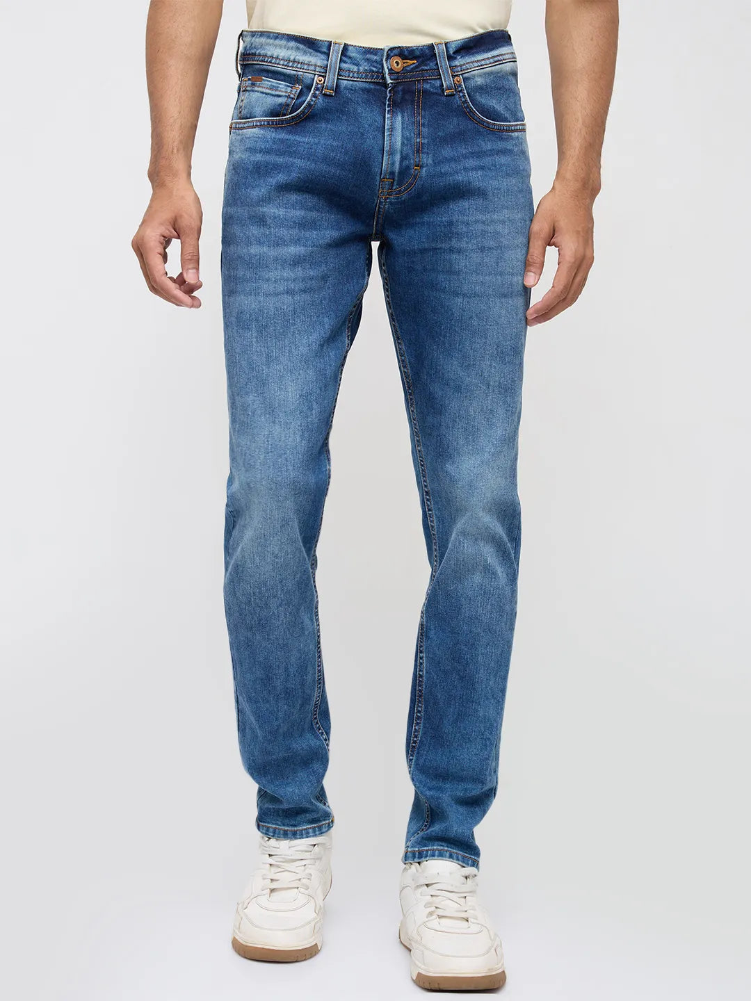 Men Diego Jeans Super Slim Fit Mid Blue Low Rise