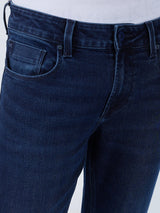 Men Jeans Super Slim Fit Dark Blue Low Rise