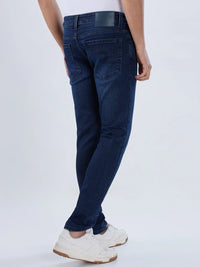 Men Jeans Super Slim Fit Dark Blue Low Rise