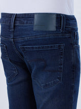 Men Jeans Super Slim Fit Dark Blue Low Rise