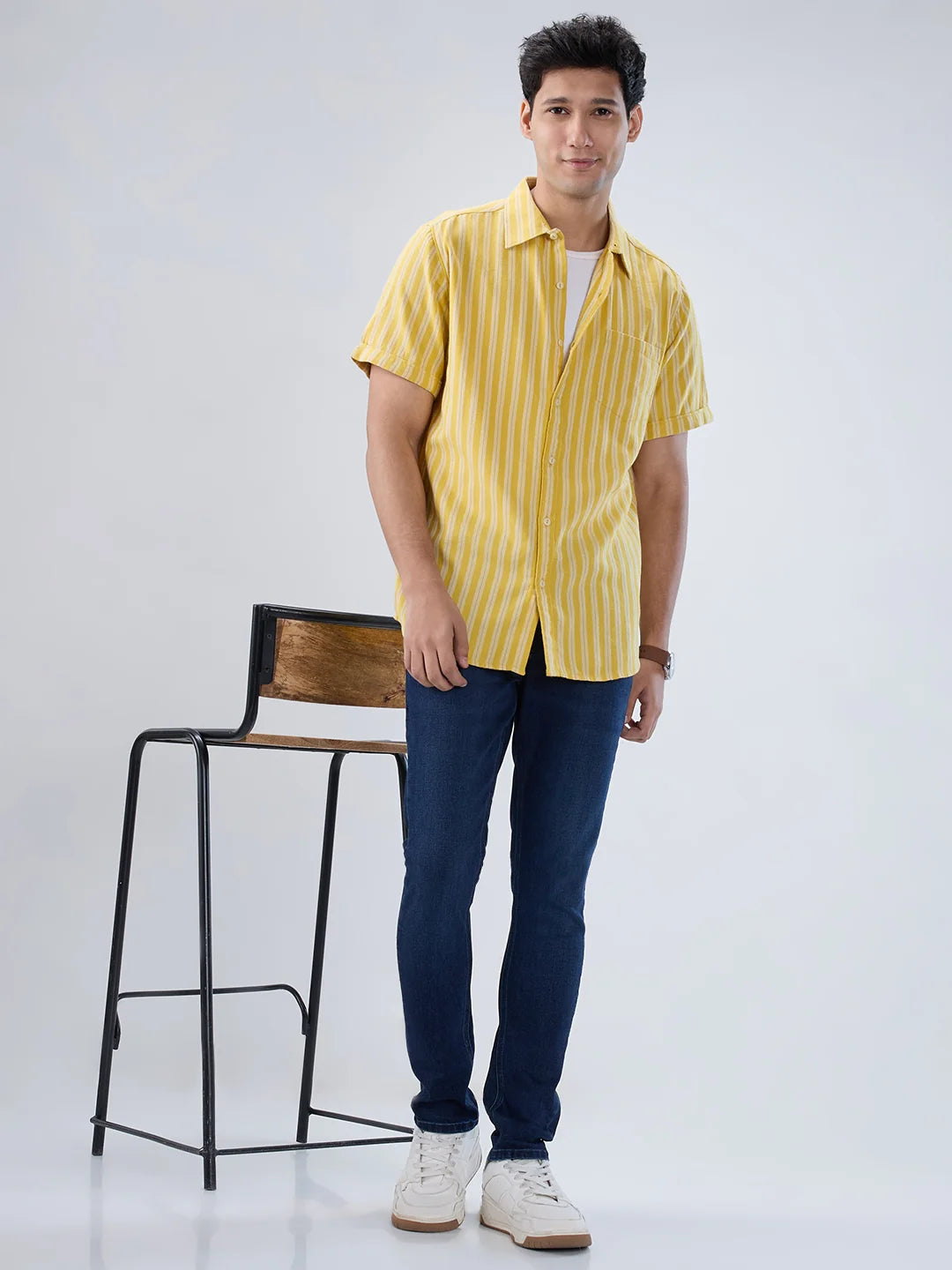 Men Jeans Super Slim Fit Dark Blue Low Rise