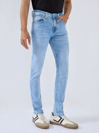 Men Diego Jeans Super Slim Fit Light Blue Low Rise