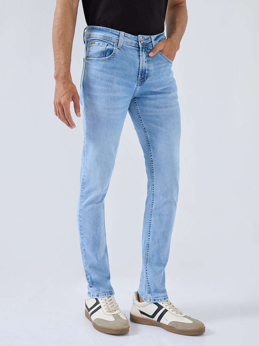 Men Diego Jeans Super Slim Fit Light Blue Low Rise