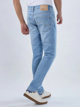 Men Jeans Super Slim Fit Light Blue Low Rise