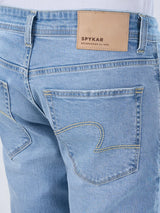 Men Jeans Super Slim Fit Light Blue Low Rise