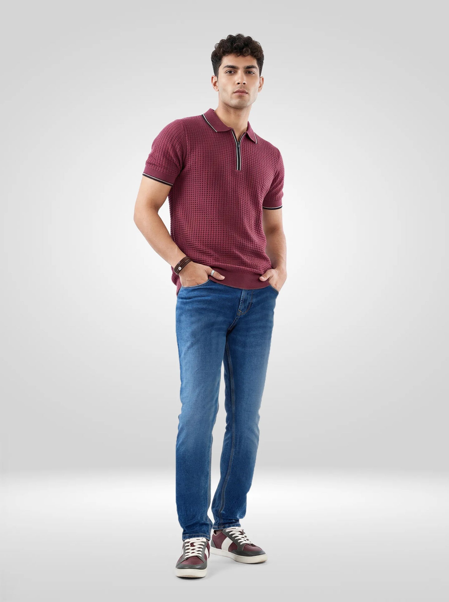 Men Diego Jeans Super Slim Fit Mid Blue Low Rise