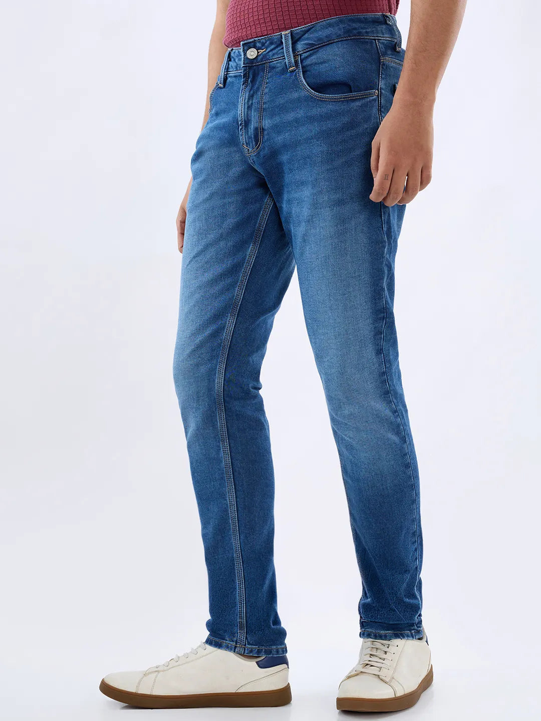 Men Diego Jeans Super Slim Fit Mid Blue Low Rise