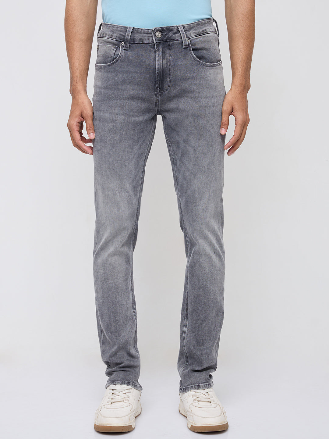 Men Diego Jeans Super Slim Fit Mid Grey Low Rise