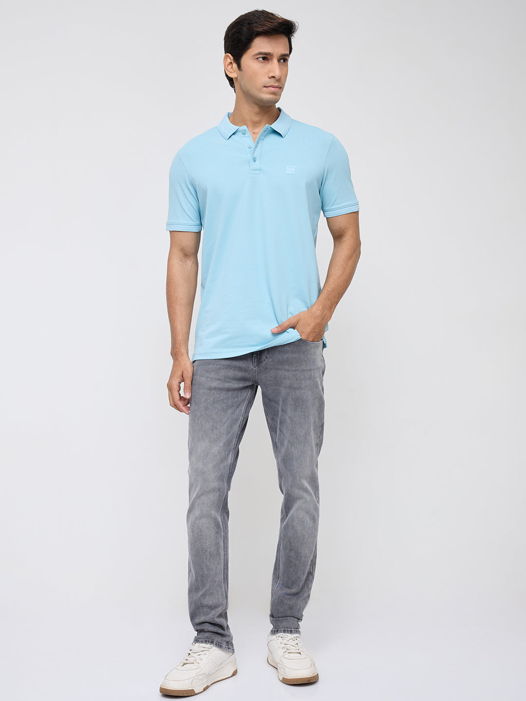 Men Diego Jeans Super Slim Fit Mid Grey Low Rise