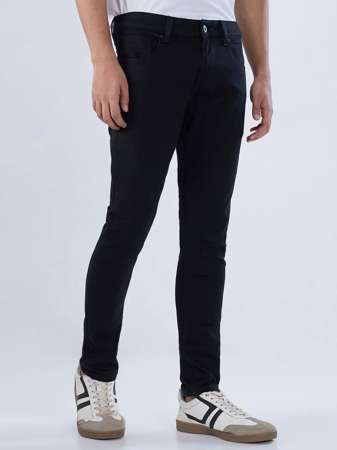 Men Diego Jeans Super Slim Fit Black Low Rise