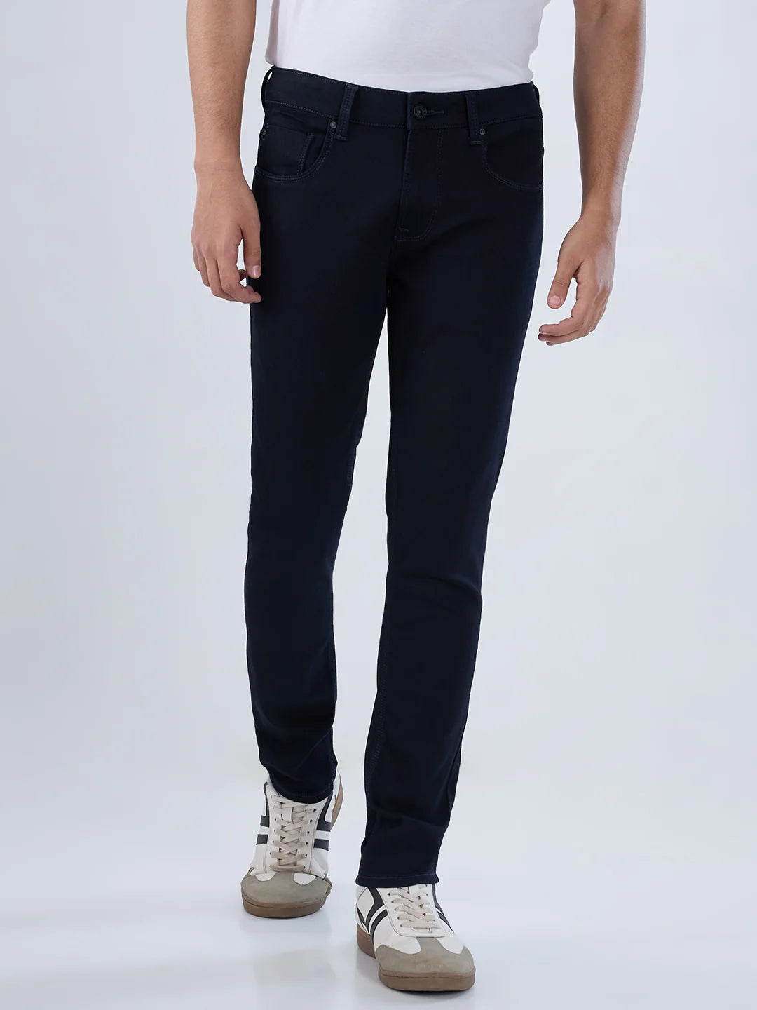 Men Jeans Super Slim Fit Blue Low Rise