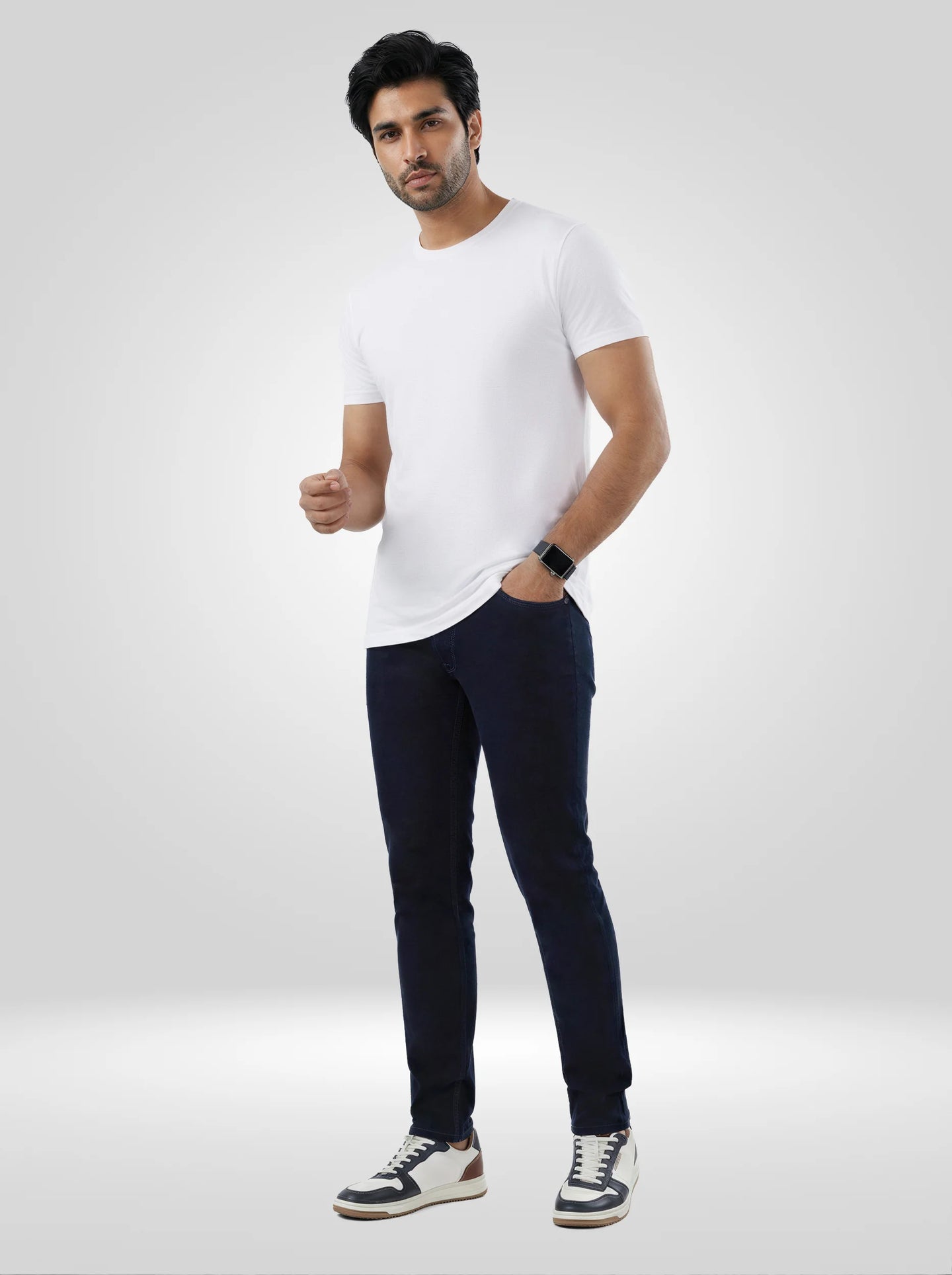 Men Jeans Super Slim Fit Blue Low Rise