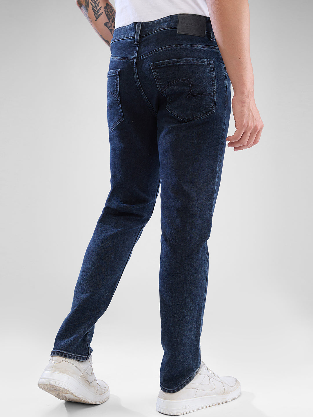 Spykar Dark Blue Slim Fit Jeans For Men