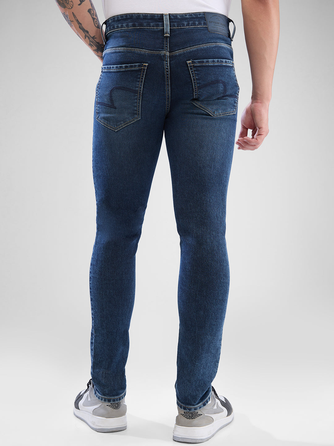 Spykar Dark Blue Slim Fit Jeans For Men