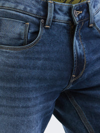 Men Jeans Slim Fit Grey Low Rise