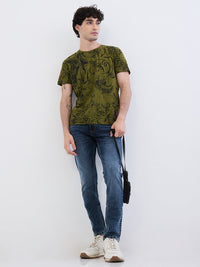 Men Jeans Slim Fit Grey Low Rise