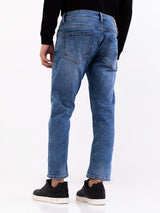 Men Jeans Slim Fit Light Blue Low Rise