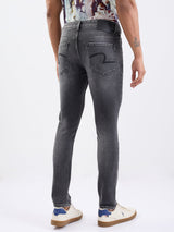 Men Jeans Slim Fit Black Low Rise