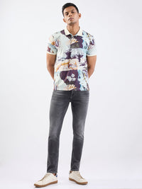 Men Jeans Slim Fit Black Low Rise