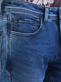 Men Jeans Slim Fit Blue Low Rise