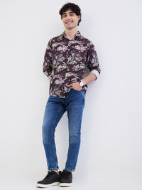 Men Jeans Slim Fit Blue Low Rise