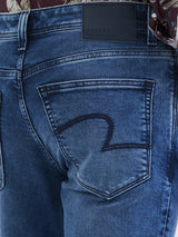 Men Jeans Slim Fit Blue Low Rise
