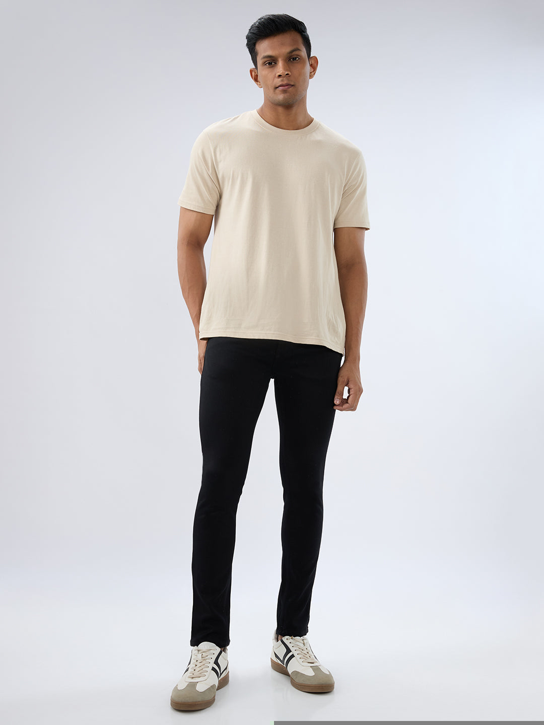 Spykar Black Slim Fit Low Rise Jeans For Men