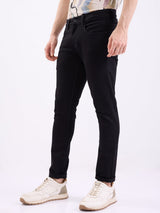 Men Jeans Slim Fit Black Low Rise