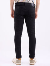 Men Jeans Slim Fit Black Low Rise