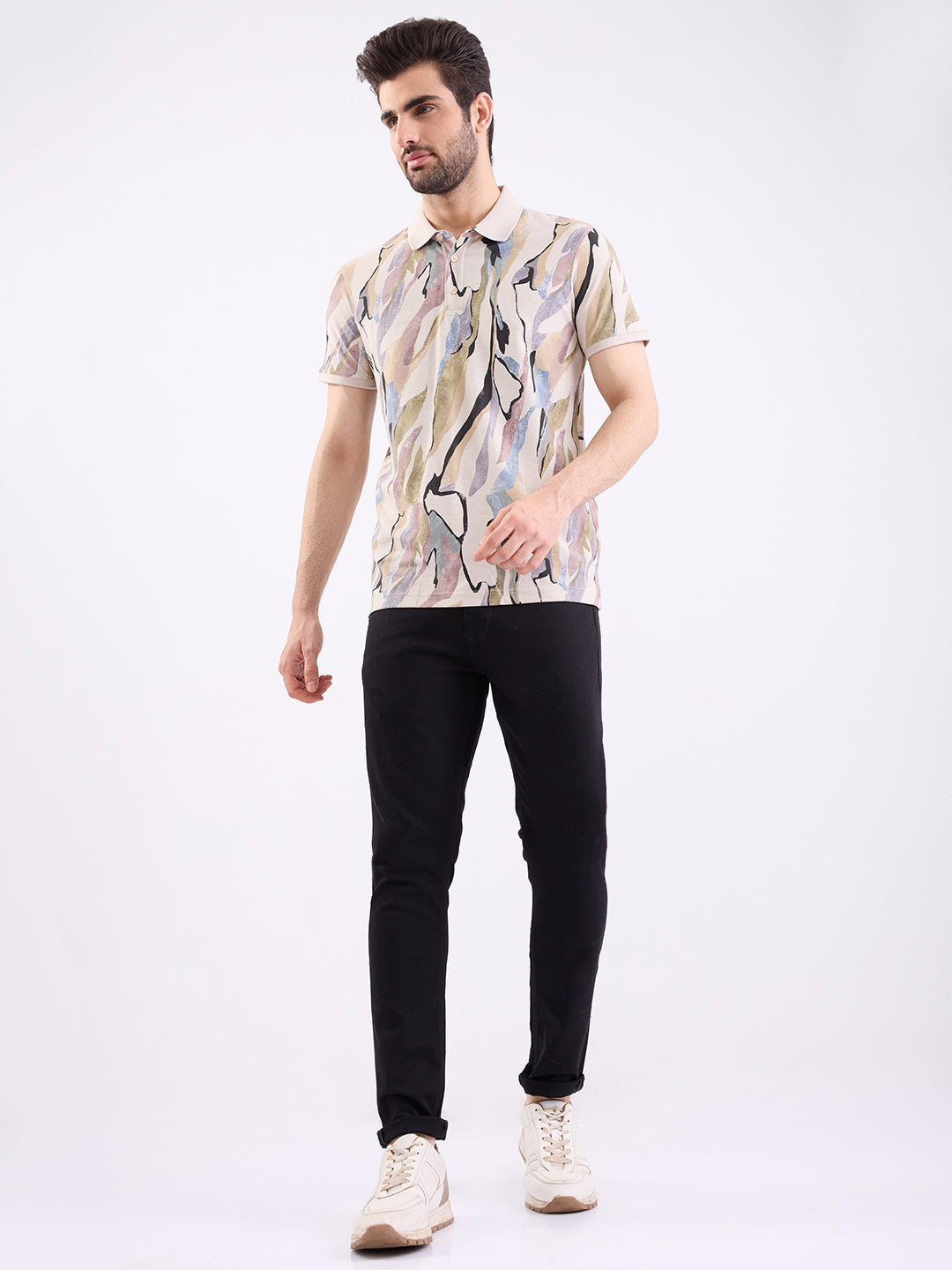 Men Jeans Slim Fit Black Low Rise