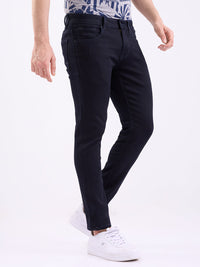 Men Jeans Slim Fit Blue Low Rise