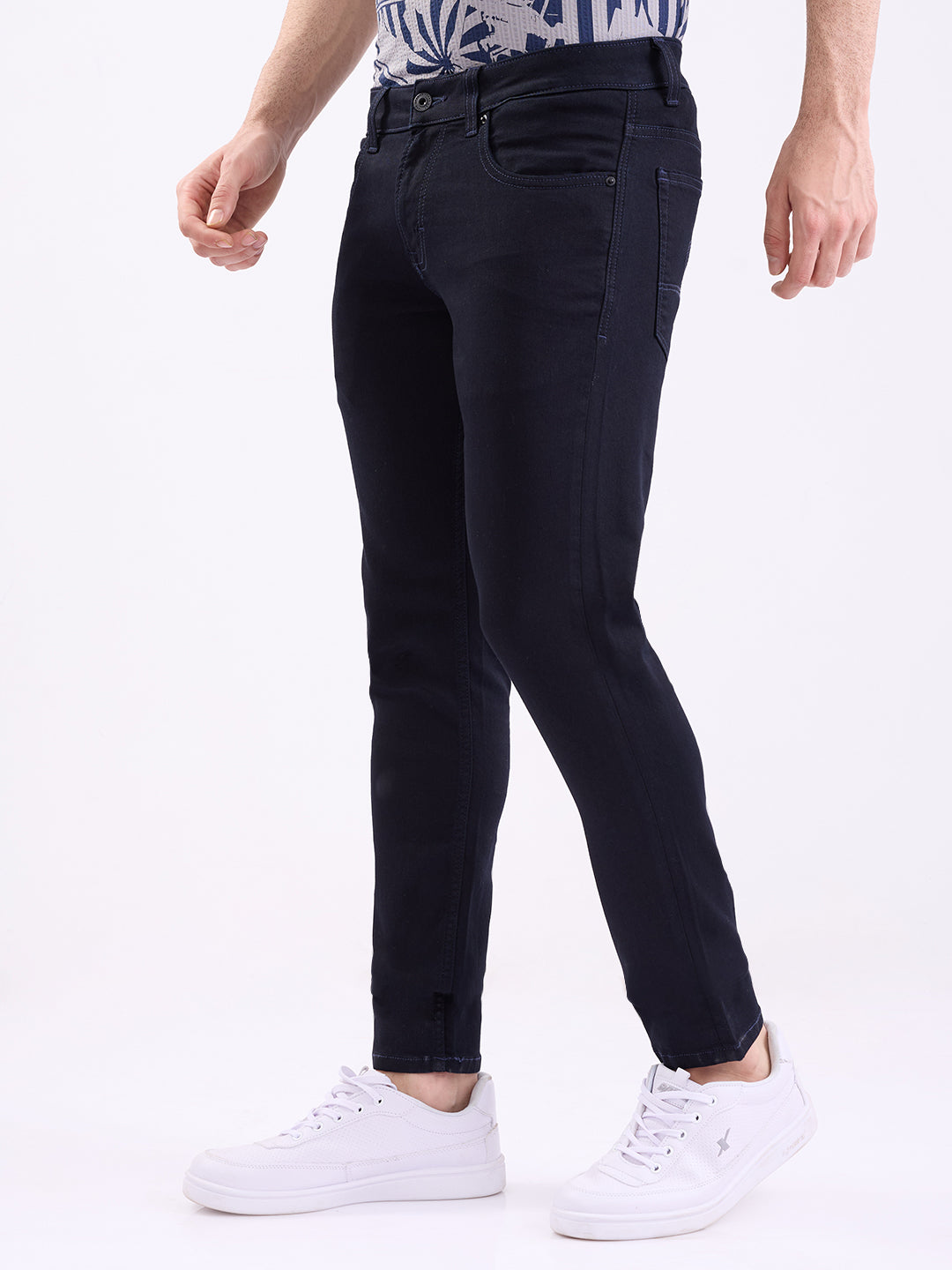 Spykar Raw Blue Low Rise Slim Fit Casual Jeans For Men