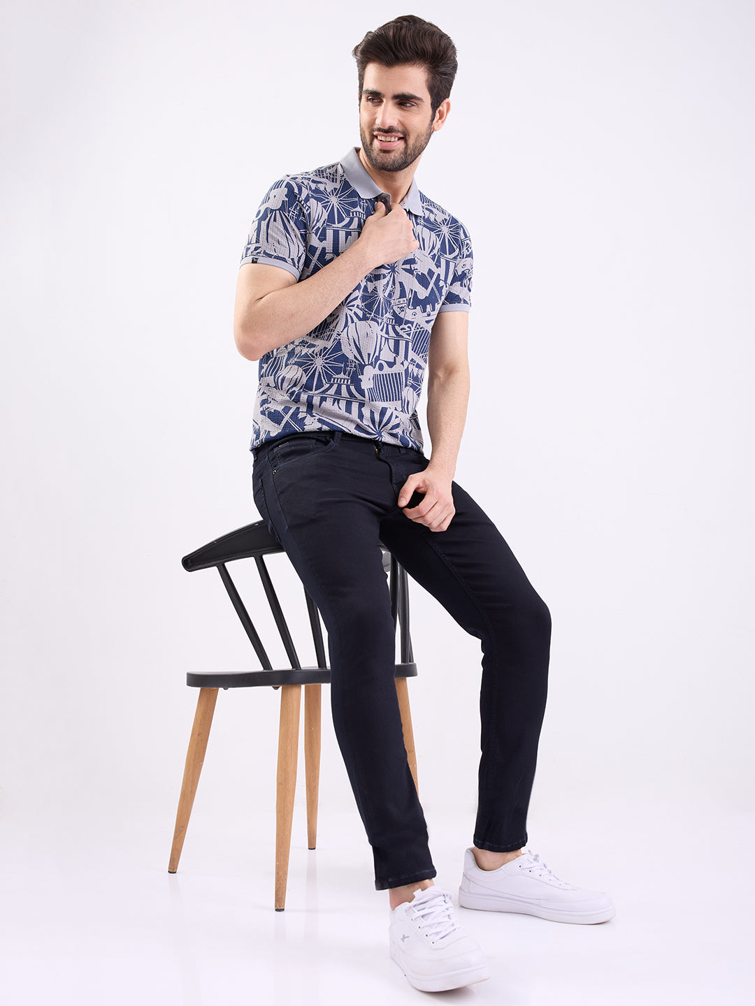 Spykar Raw Blue Low Rise Slim Fit Casual Jeans For Men