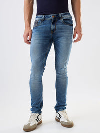 Men Kano Jeans Slim Fit Mid Blue Low Rise