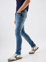 Men Kano Jeans Slim Fit Mid Blue Low Rise