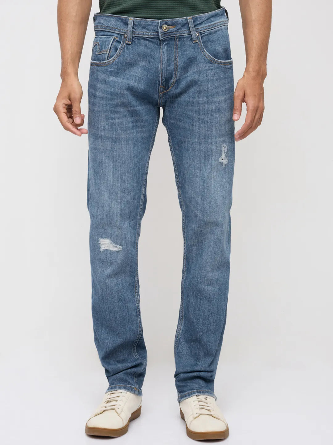 Men Rover Jeans Regular Fit Grey Mid Rise