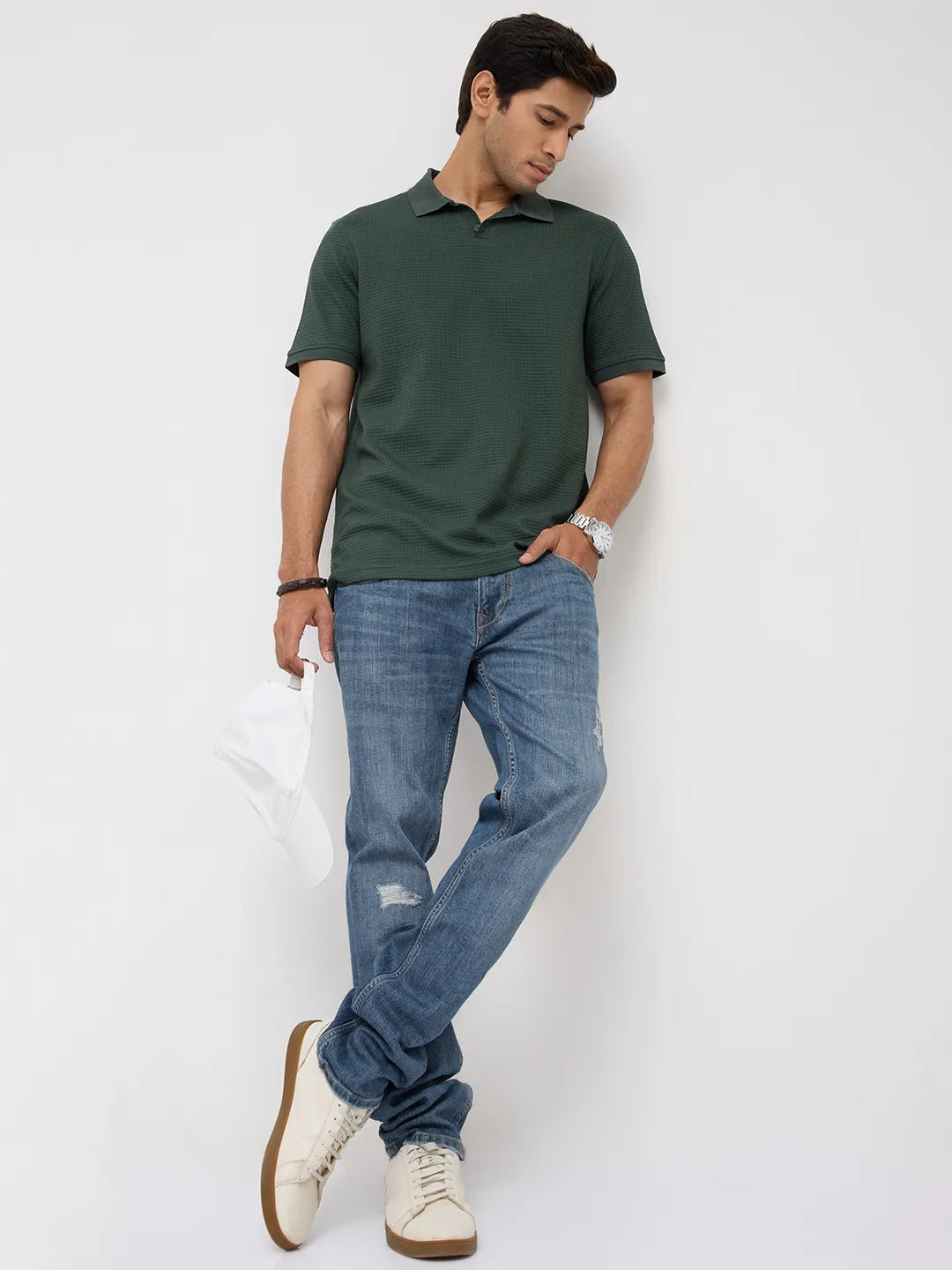 Men Rover Jeans Regular Fit Grey Mid Rise