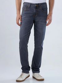 Men Jeans Slim Fit Black Low Rise