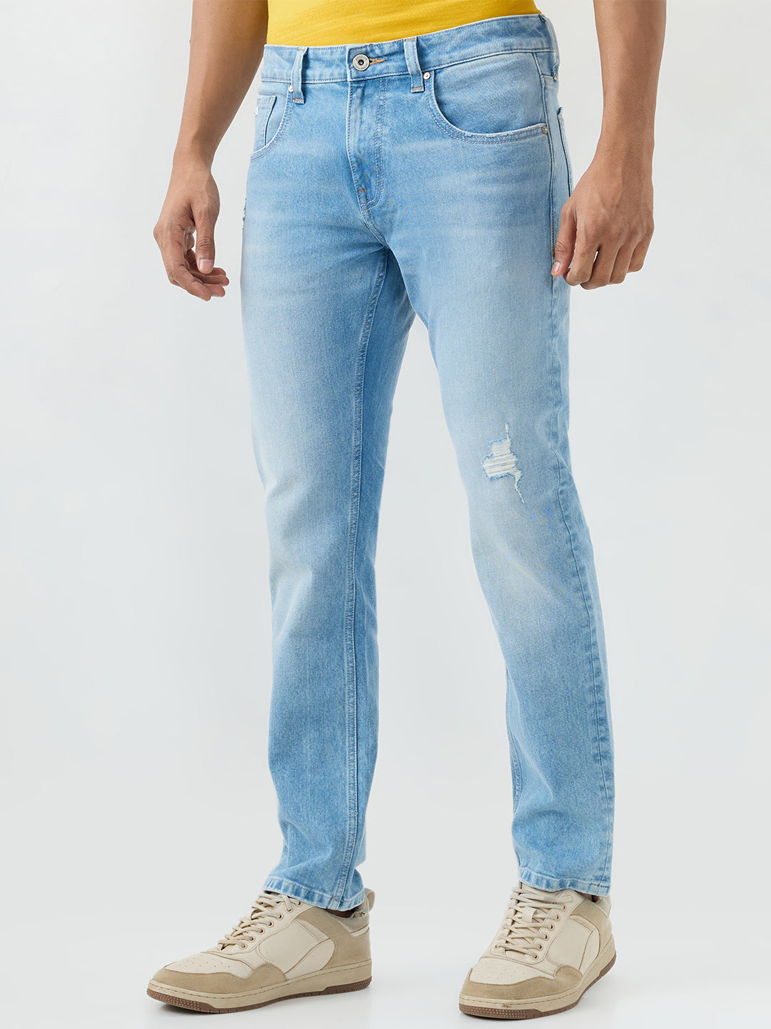 Men Ricardo Jeans Comfort Fit Blue Mid Rise