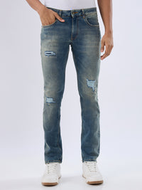 Men Rover Jeans Regular Fit Blue Mid Rise