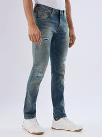 Men Rover Jeans Regular Fit Blue Mid Rise