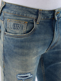 Men Rover Jeans Regular Fit Blue Mid Rise