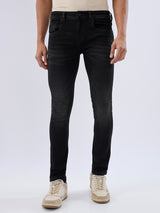 Men Kano Jeans Slim Fit Black Low Rise