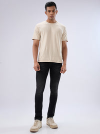 Men Kano Jeans Slim Fit Black Low Rise
