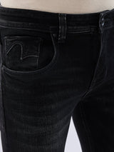 Men Kano Jeans Slim Fit Black Low Rise
