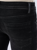 Men Kano Jeans Slim Fit Black Low Rise