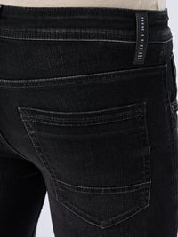 Men Kano Jeans Slim Fit Black Low Rise