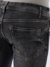 Men Kano Jeans Slim Fit Black Low Rise