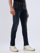 Men Jeans Regular Fit Black Mid Rise