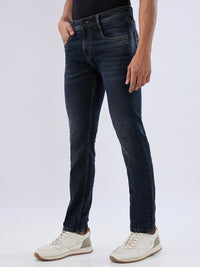 Men Jeans Regular Fit Black Mid Rise